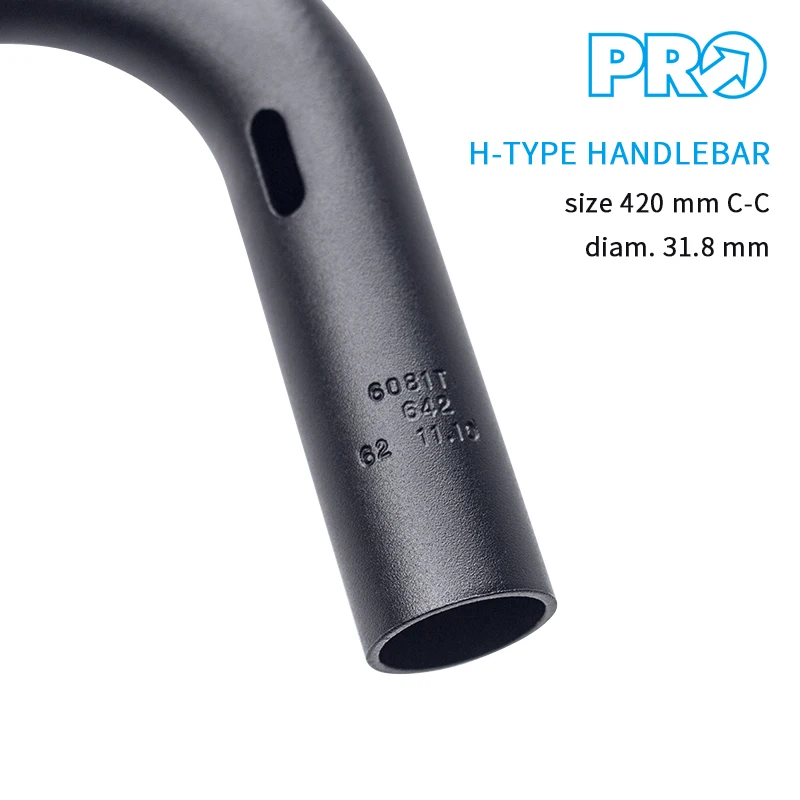 

PRO Road Bicycle Handlebar H-Type Black 31,8mm (420mm) Aluminum