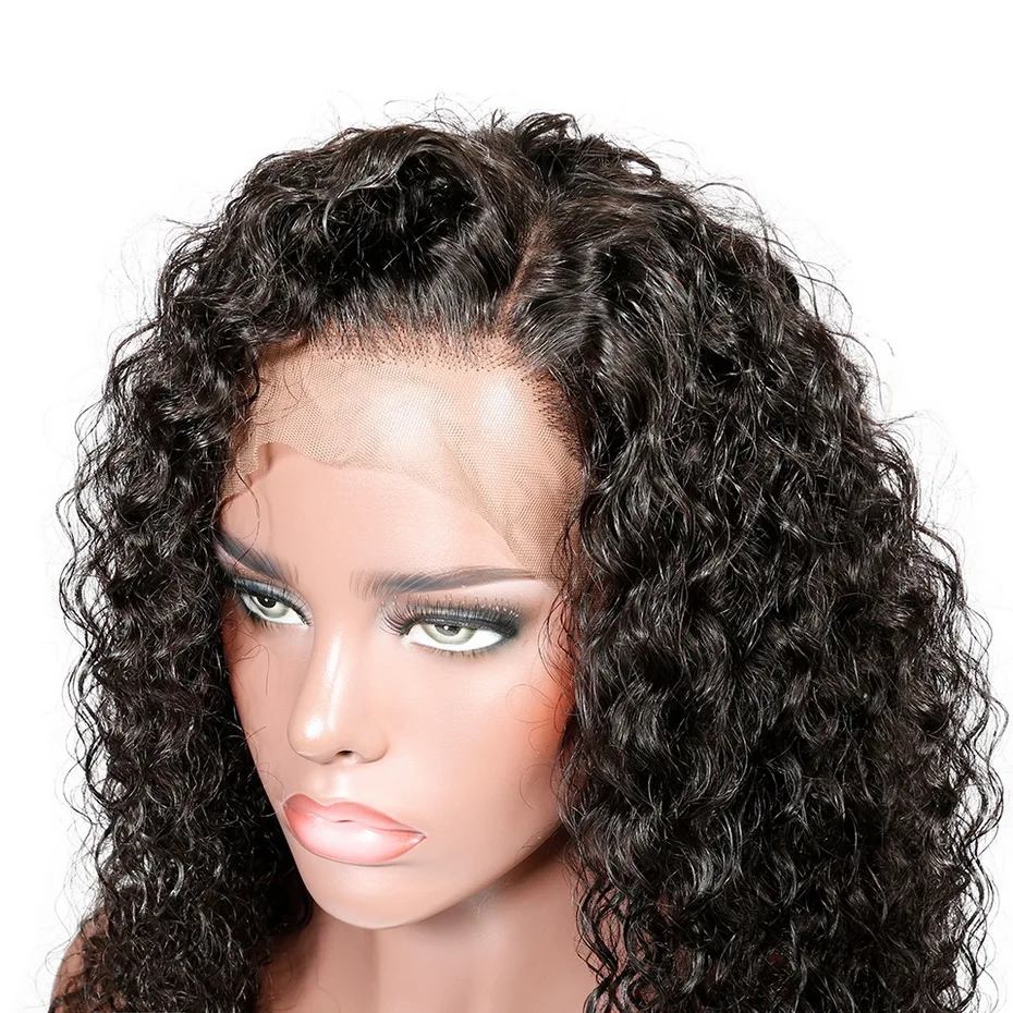 Stema Curly Lace Front Wigs Pre Plucked With Baby Hair Brazilian Remy Human Wig For Black Women 13x4 | Шиньоны и парики