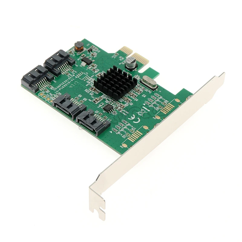 PCI-e to SATA3.0 4 Port Multiplier expansion Card SATA port PCIe SSD adapter Adapter Converter Marvell 88SE9215 | Компьютеры и офис