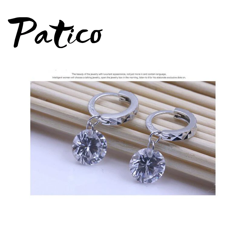 Женские серьги из серебра 925 пробы с фианитами|fashion hoop earrings|hoop earringsearrings earrings |