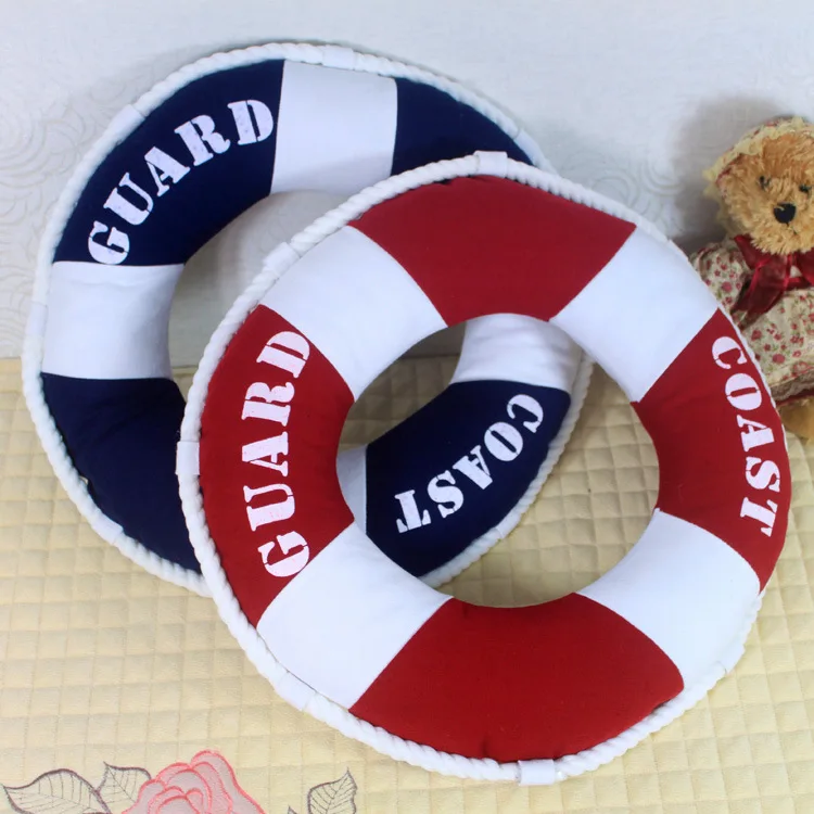 Средиземноморский стиль круглая форма спасательный круг подушка в морском стиле