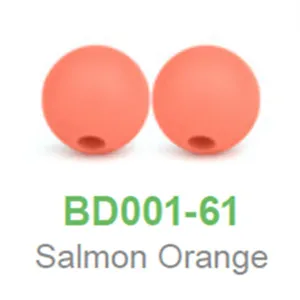 Salmon Orange Chenkai 100 шт 9 мм без БФА, силиконовый детский соски-пустышки круглые бусины DIY пустышка Жевательная бижутерия чувствительный Прорезыватель аксессуары для игрушек - Цвет: Salmon Orange