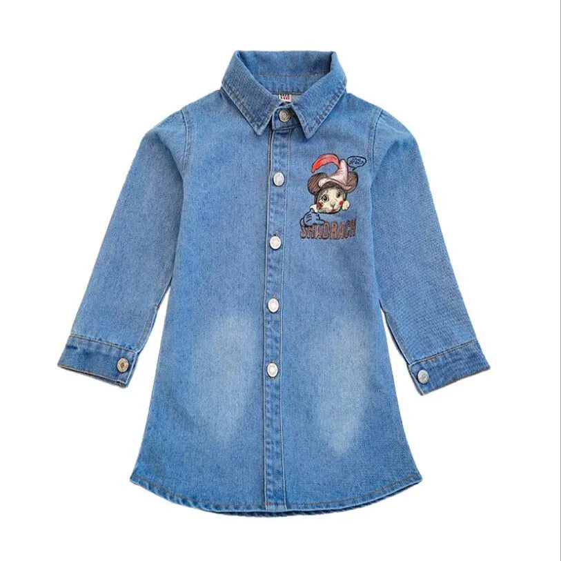 Girls jacket baby cotton denim children spring autumn cartoon shirt kids jeans childre casual clothes teenage windbreaker | Детская