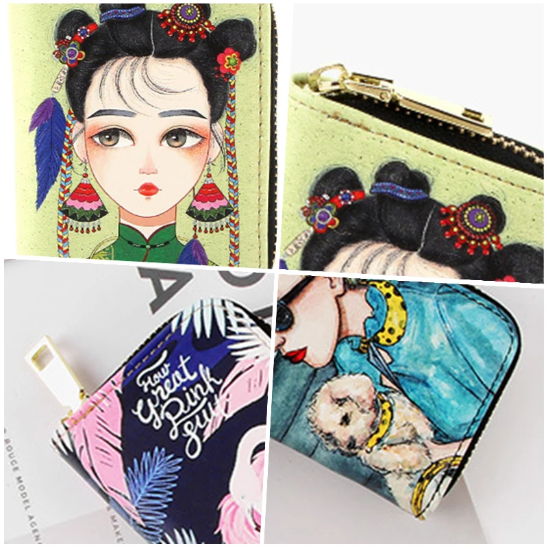 GFLV Brand 2019 New Korean Card Holder Wallet Women Square Zipper Purse Cute Cartoon Short Coin | Багаж и сумки