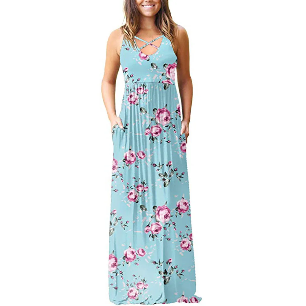 Весна Лето Новинка 2019 сексуальное модное женское повседневное Макси платье без