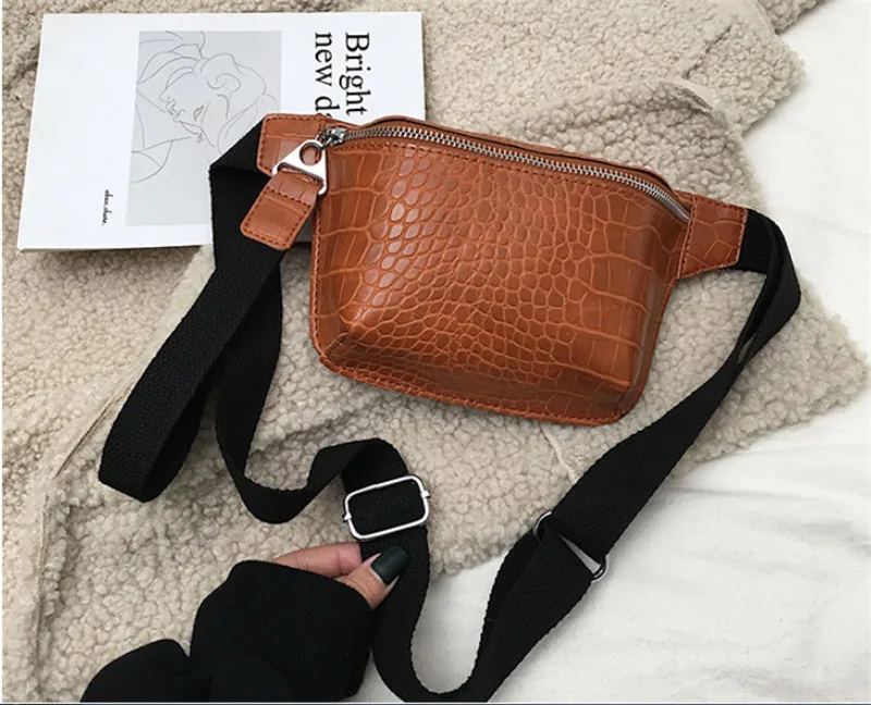 Коричневый New Women Waist Bag Lovely Leather Ladies Crossbody Messenger Bag Fashion Style Shoulder Bags Handbags Fanny Bum Belt Bag - Цвет: Коричневый