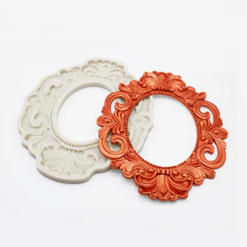 

New Photo Frame Fondant Cake Silicone Mold Pastry Chocolate Mould Candy Biscuits Molds Ice Cube Baking Cake Decoration Tools