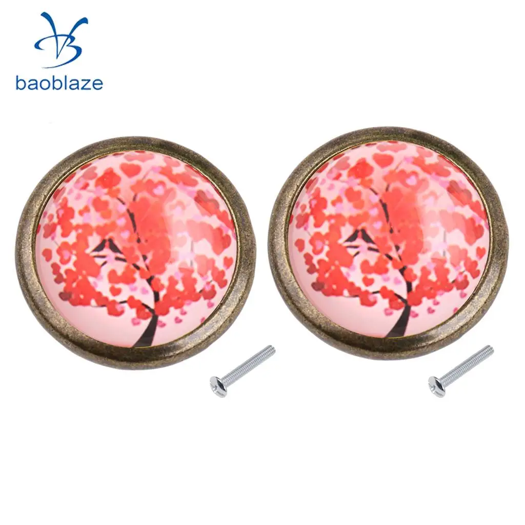 2 шт. цинковый сплав дерево узор ящик для шкафа выдвижной шкаф ручка дома детей