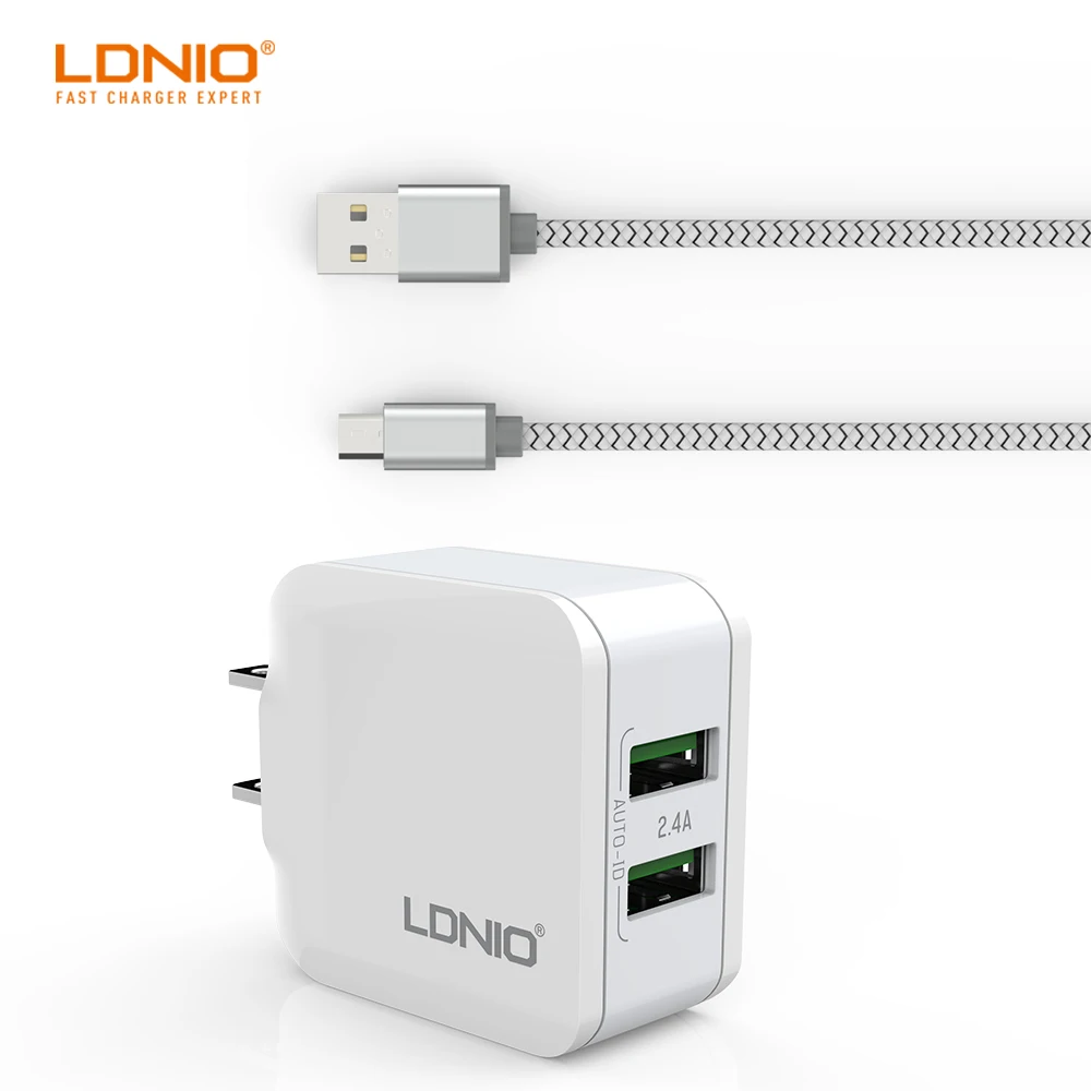 LDNIO двойное USB портативное зарядное устройство для мобильного телефона US Plug с