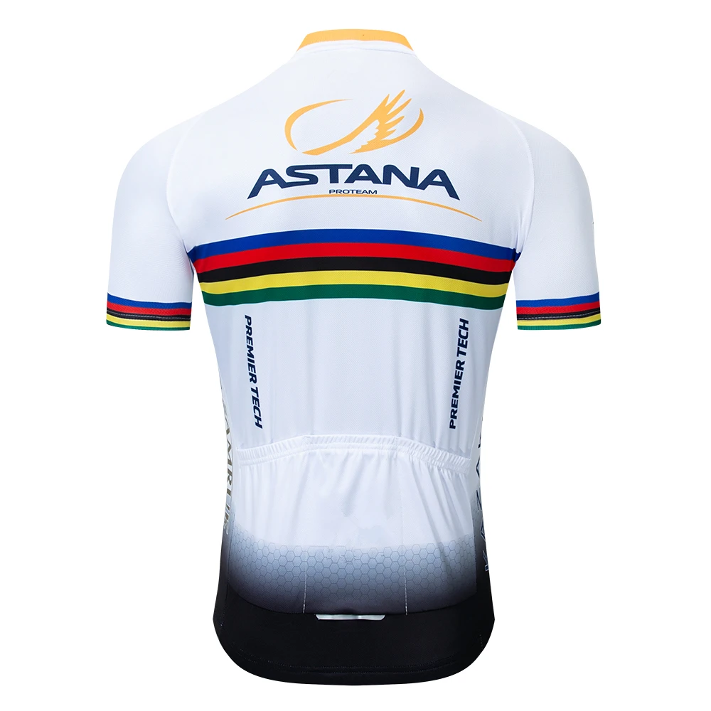 Pro TEAM велосипедная одежда Астана велосипедная Джерси набор белая Ciclismo Джерси с коротким рукавом набор велосипедная Одежда MTB Одежда 9D