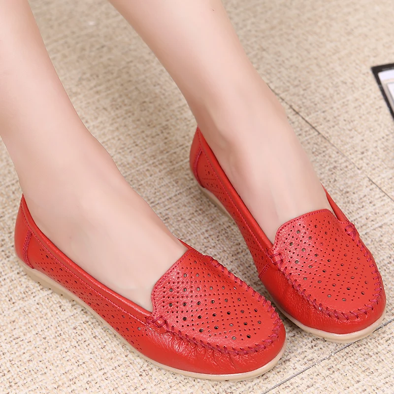 2020 Весна Женская обувь на плоской подошве из натуральной кожи Женские лоферы с