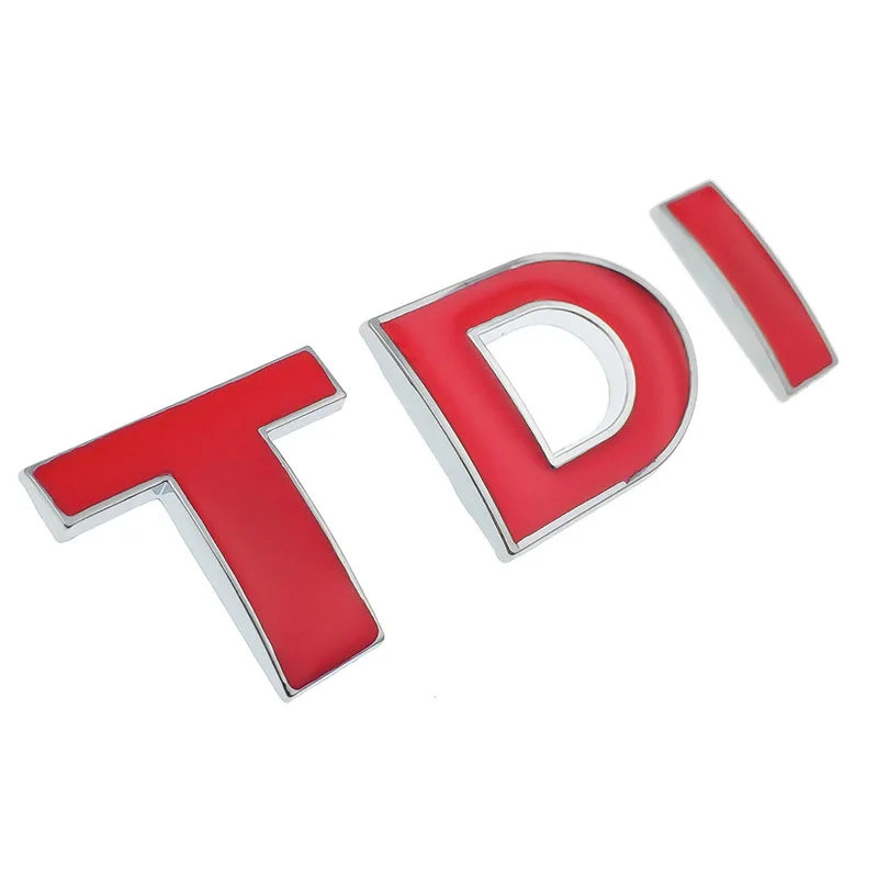 Автомобильный Стайлинг красный твердый логотип TDI значок эмблема наклейка