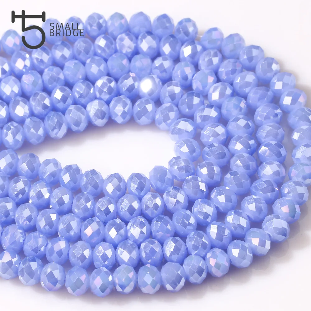 

6mm Austria Faceted Rondelle Spacer Beads Supplies for Jewelry Making Kristal Pearls Ab Color Loose Glass Crystal Beads Z139