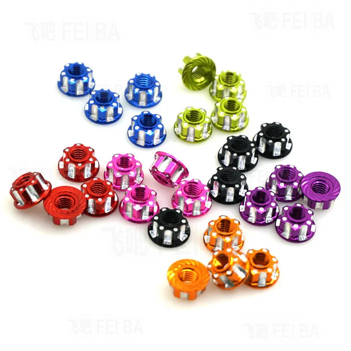 M4 алюминиевая Стопорная гайка RC машины гусеничный дрейф D3 D4 | Игрушки и хобби