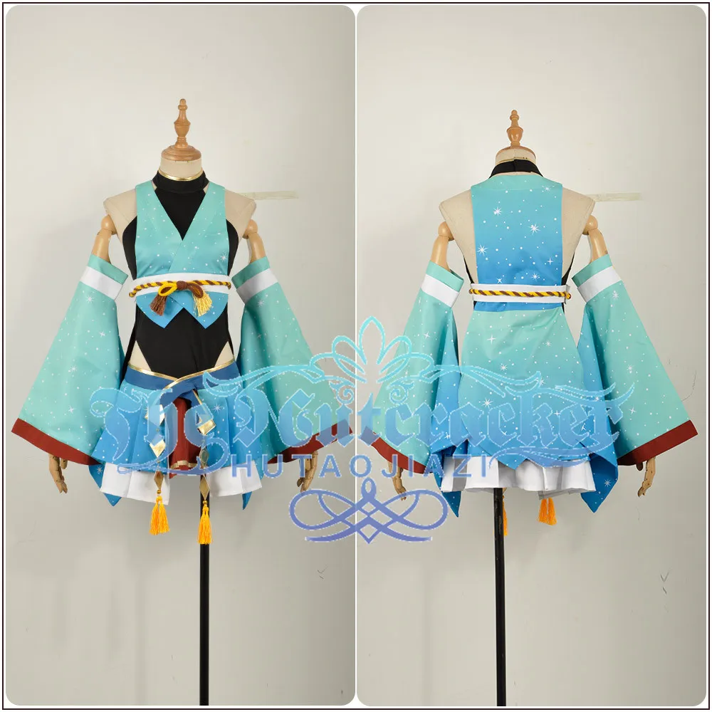 Милый! Солнечный свет! Aqours Kunikida Hanamaru костюм для косплея на заказ синее кимоно