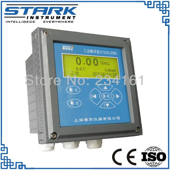 Промышленный он-лайн измерительный прибор концентрации кислоты HCL H2SO4 HNO3