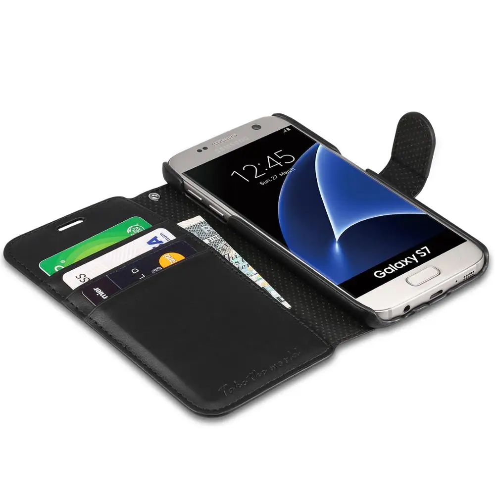 Tuch чехол-кошелек для Galaxy S7 ремешок на запястье флип-чехол-книжка с подставкой из