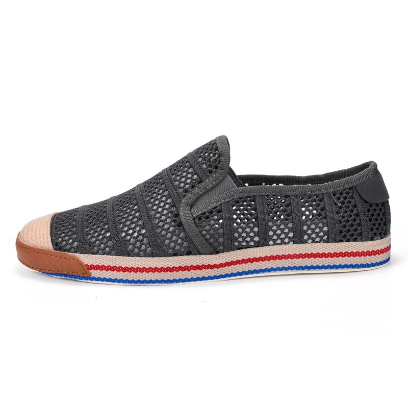Summer Hollow Out Breathable Genuine Leather Casual Shoes For Mens Adult Loafers Slip On Outdoor Driving Males Moccasins Lx5 | Обувь
