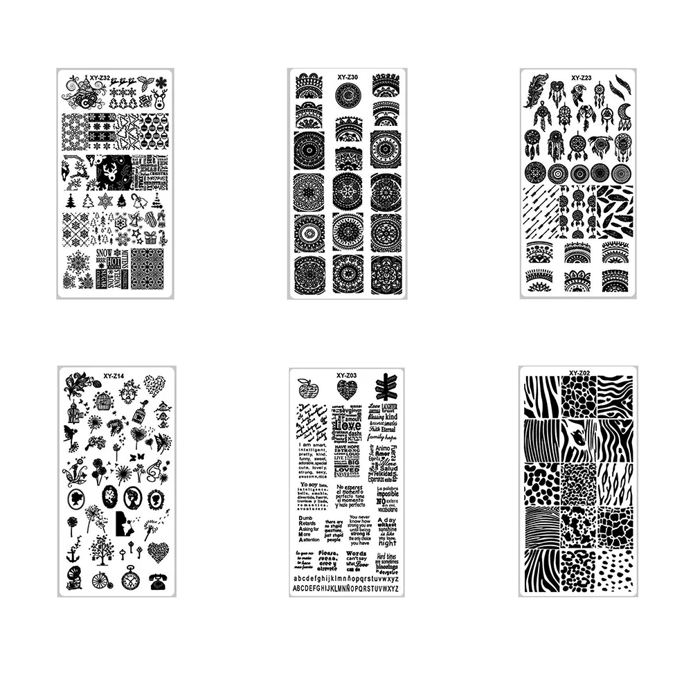 Steel Plate Stamp Template Reused Polish Design Decoration Print DIY Nails Image | Красота и здоровье