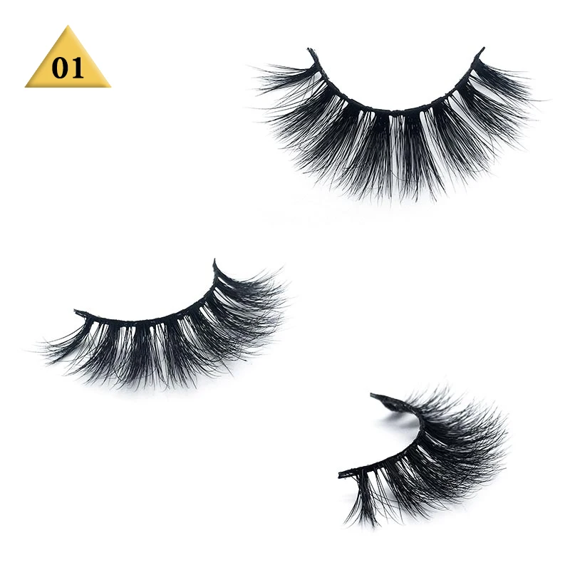 HUAPAN норковые ресницы накладные 3D длинными Полный Газа ручной норки Lashes