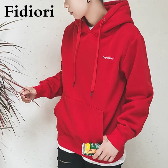 Новинка 2018 мужские толстовки Fidiori свитшот свободная повседневная худи с надписью