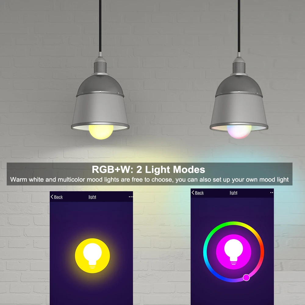E27 Blub wifi светодиодный светильник wifi RGB+ C+ W 7 Вт 9 Вт многоцветный светодиодный светильник с регулируемой яркостью для телефона с дистанционным управлением для Alexa Google Home