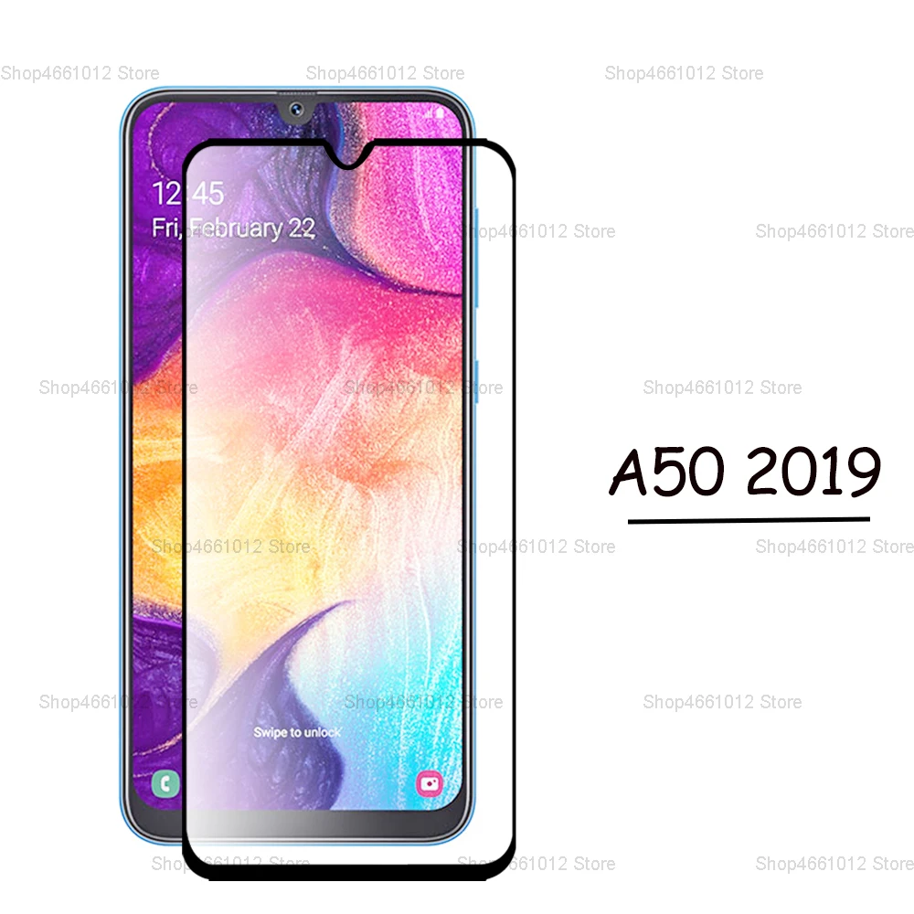 Полное покрытие закаленное стекло для Samsung Galaxy A50 Защита экрана A 50 50A A505F защитная