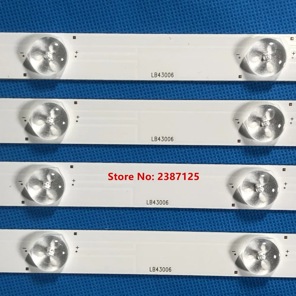 Светодиодный подсветка 855 мм 10 светодиодный s R/L Тип для Chang hong 4" ТВ СВЕТОДИОДНЫЙ 43D7200I SVJ430A07 LB-C430F14-E1-L-G1-SE1 LB-C430F14-E1-L-G1-SE2