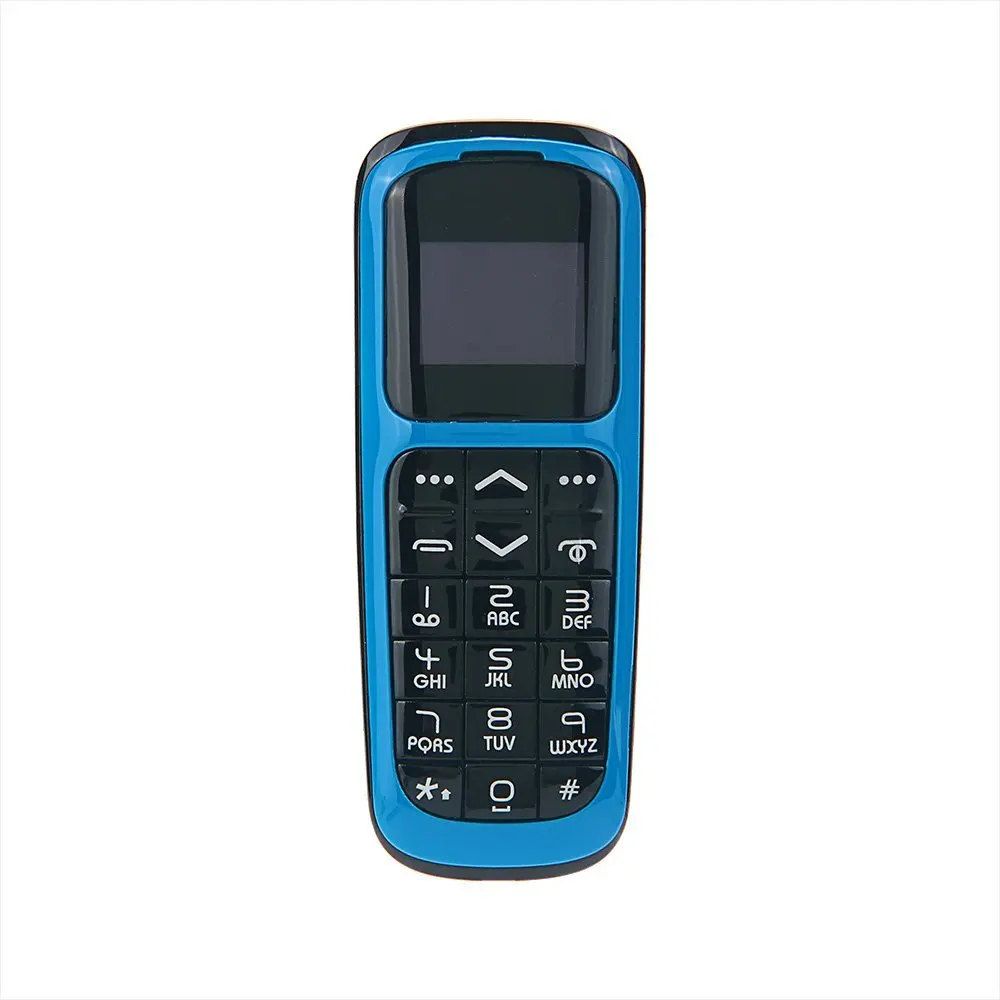 blue Длинный CZ V2 bluetooth Dialer Мини Мобильный телефон 0,66 дюймов с поддержкой Hands Free fm-радио, микро sim-карта, GSM сеть - Цвет: blue
