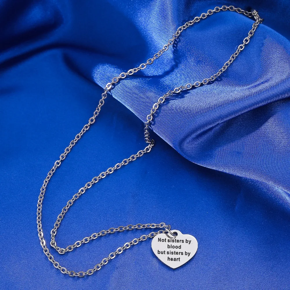 Ожерелье из нержавеющей стали с подвеской не сестры крови а сердца | Украшения и