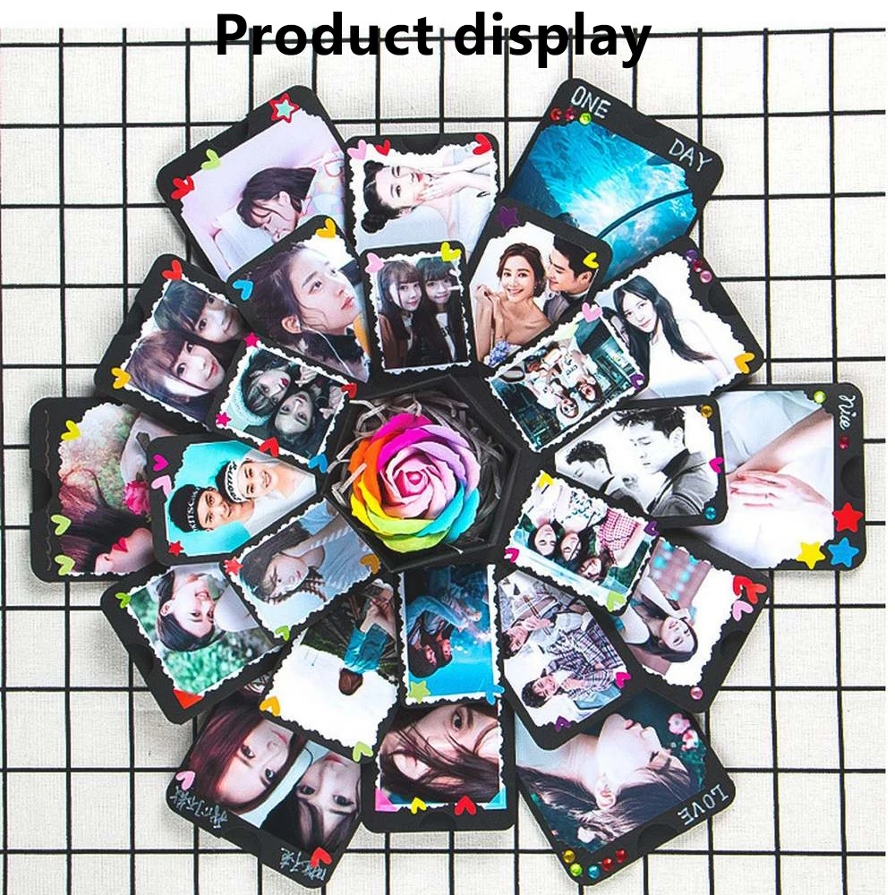 Подарочная коробка сделай сам для фотографий креативная с сюрпризом влюбленных