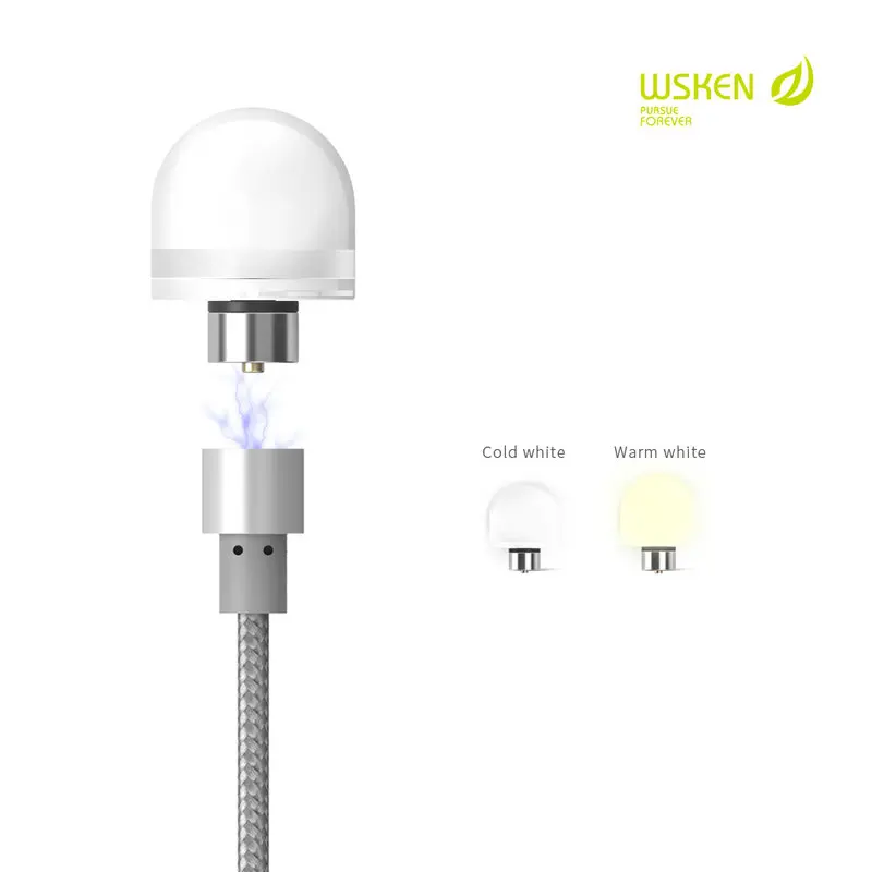 Портативный WSKEN Мини магнитный шарик Круглый Магнитный кабель USB Открытый