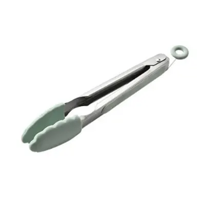 Food Tongs Green 1 шт. силиконовая деревянная ложка для супа, лопатка, щетка, скребок, паста, сервер, яичный венчик, кухонные инструменты, кухонные принадлежности, зеленый/черный - Цвет: Food Tongs Green