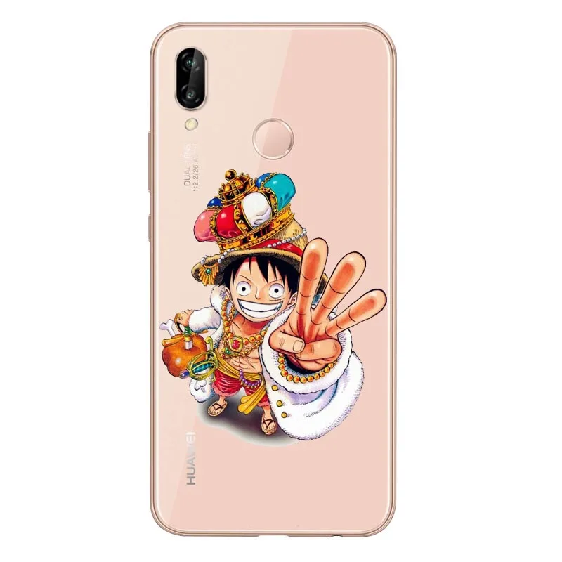 Japanese Anime Collage One Piece Luffy Series soft Clear Cover Case For Huawei P7 P8 P9 P10 P20LITE 2017 P8L | Мобильные телефоны и