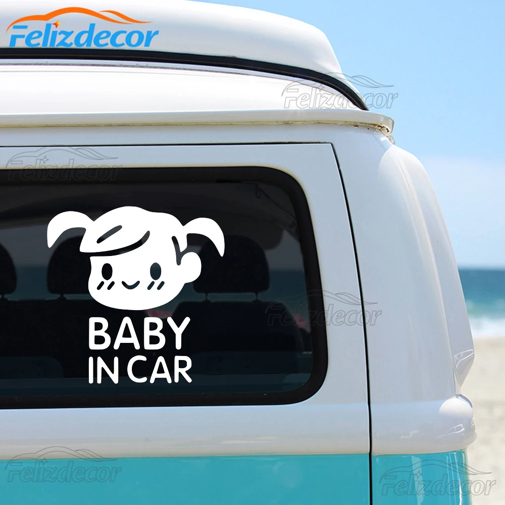 18*18 см для маленьких девочек с изображением милой Автомобильная наклейка