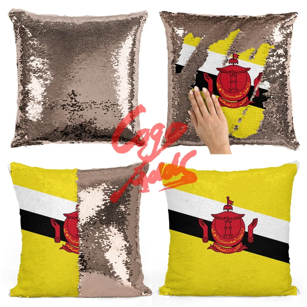 Чехол накладка с двусторонними блестками и декоративными подушками в