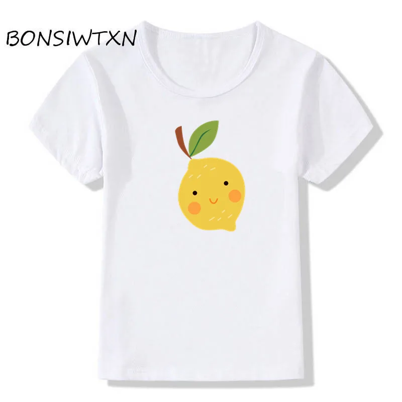 2018 летние топы дети короткий рукав Повседневное Детские футболки Забавный Груша