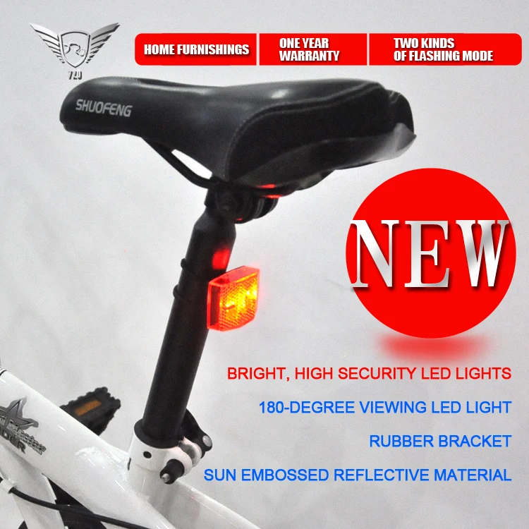 3LED Bike Light Cheap Wholesale Price! Bicycle Tail Water Resistant Mountain Safety Back Rear Led Lamp | Спорт и развлечения