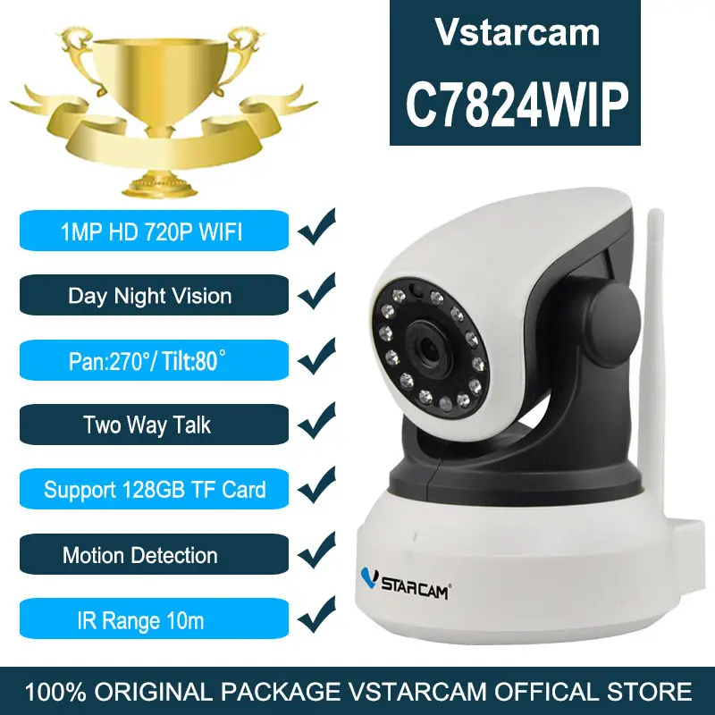 Vstarcam C7824WIP HD 720 P Беспроводная Ip-камера Wi-Fi Onvif Видеонаблюдения Сети
