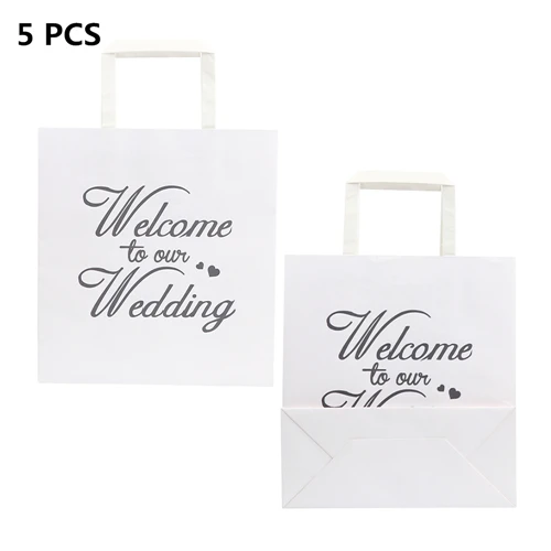 Wedding Bag White OurWarm Свадебный для свадебной вечеринки сувениры бумажная Подарочная коробка сумка пригласительное кольцо для карт Подушка деревенские Женихи Свадебные вечерние украшения - Цвет: Wedding Bag White