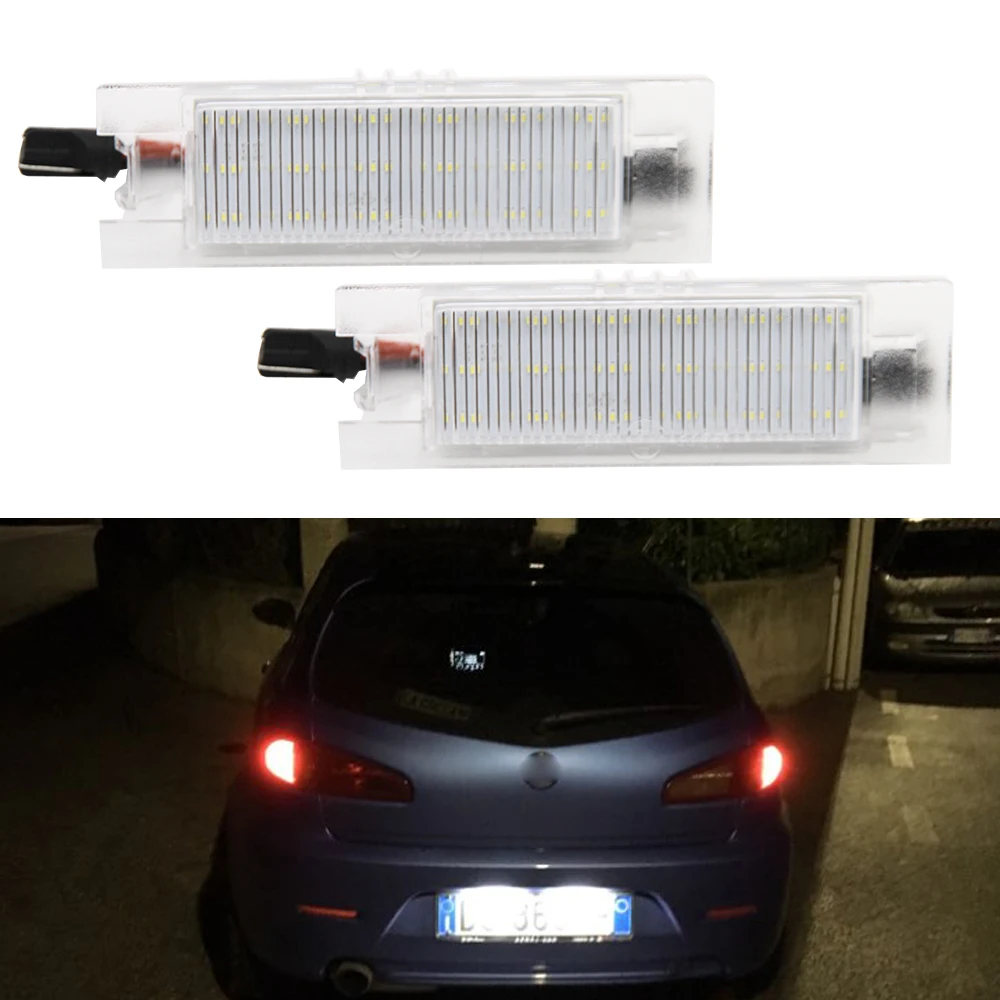 2 шт. светодиодные номерные знаки для Alfa Romeo 174 156 159 166 Brera Giulietta Mito GF Spider Canbus 12V авто