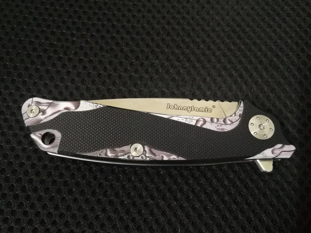 Новинка от бренда jonnyjamie, складной нож Spadger Plus G10, ручка с D2 стальным лезвием, Походный нож, карманные тактические инструменты для повседневного использования