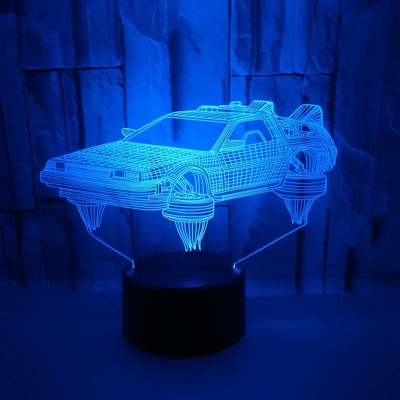 Маленький ночник в форме автомобиля новинка светодиодный 3D ночсветильник 7