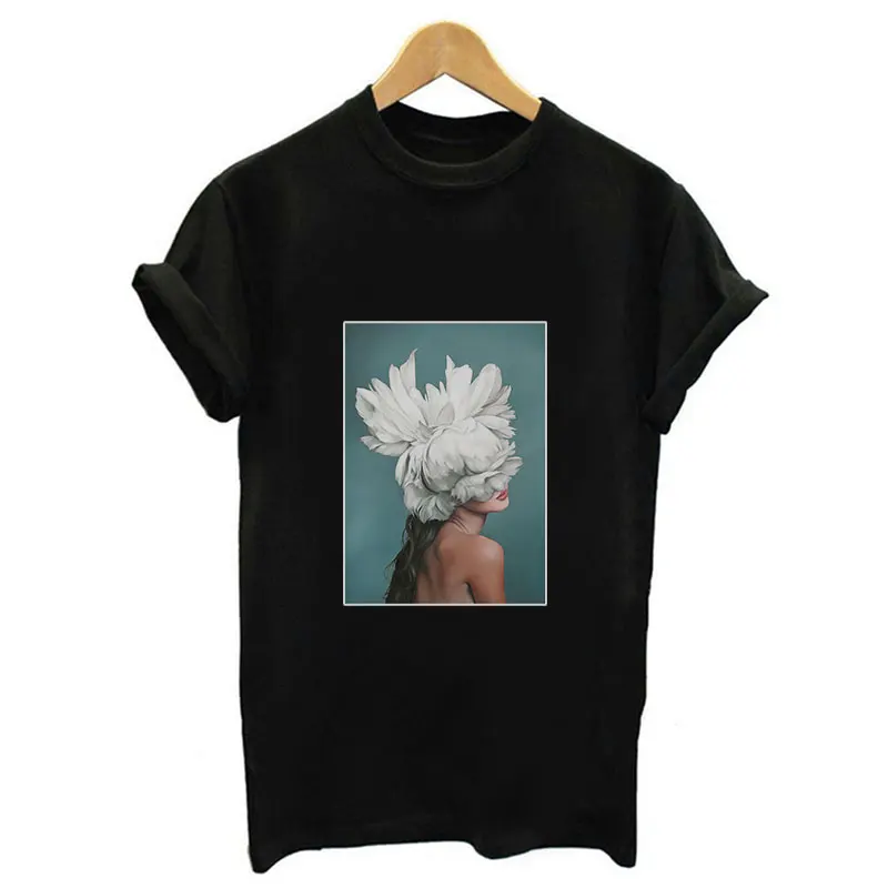 Женская уличная футболка с перьями модная о вырезом для отдыха лето 2019|Футболки| |