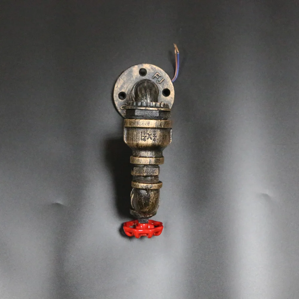 Американская винтажная промышленная кованая стенная труба для воды настенные