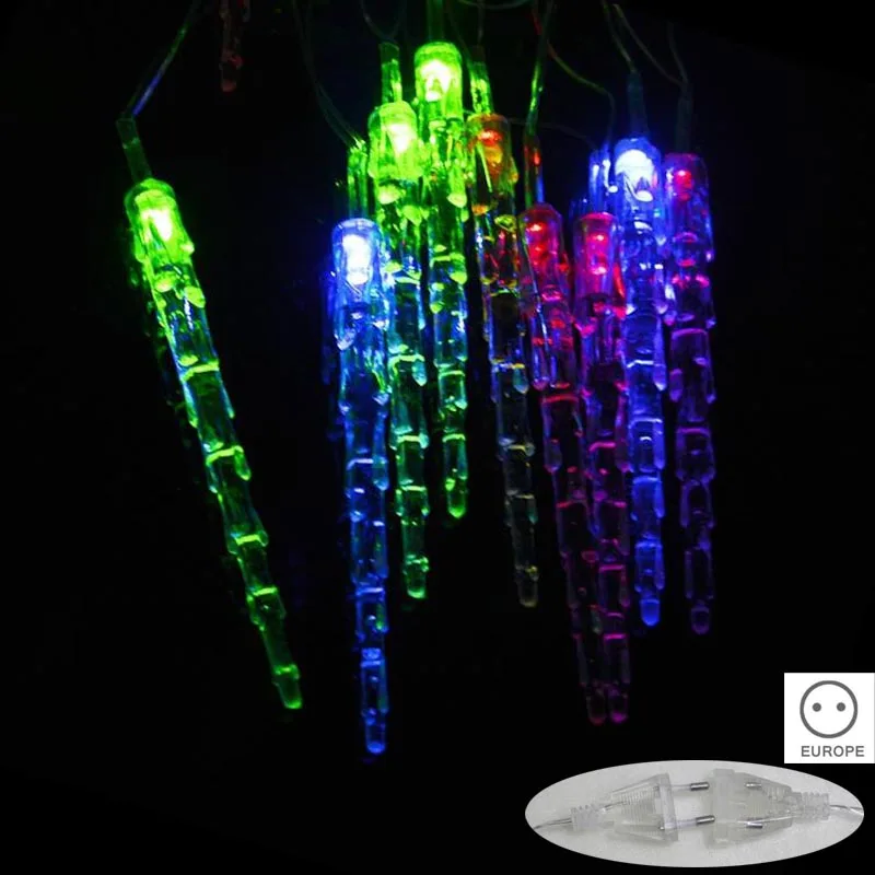 Новый 5 м 28 водостойкий светодиодный RGB сосулька кулоны струнные огни Открытый