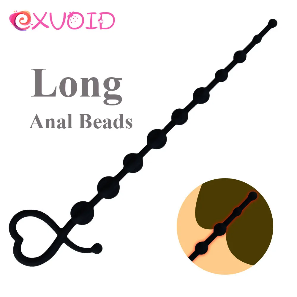 Длинные анальные бусины EXVOID силиконовая Анальная пробка для массажа простаты