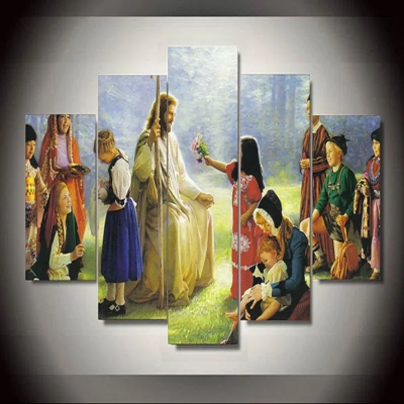 Без рамы 5 шт. на холсте плакат фотографии модульный стены Картины настенные