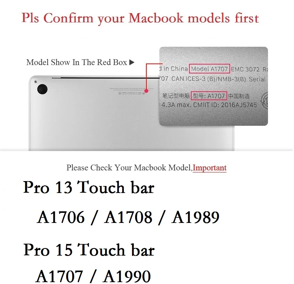 Твердый чехол для Macbook Pro 13 15 2018 2017 ноутбука A1706 A1707 A1990 A1989 Прозрачный жесткий new