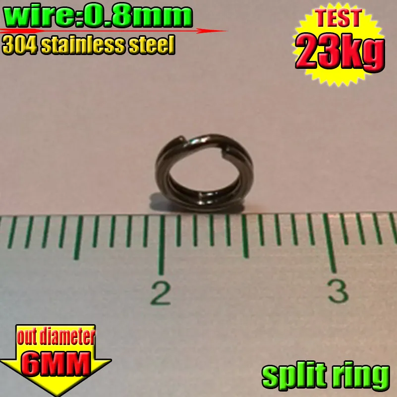 Новинка 2019 рыболовные приманки размером 6 мм и проволокой: 0 8 раздельные Кольца 200